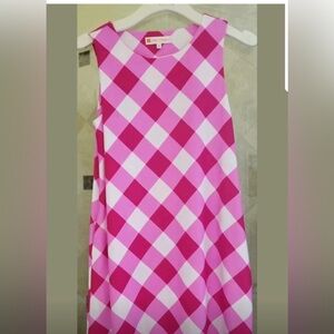 Jude Connally Pink & White Diamond-Check Melody dress sz Small